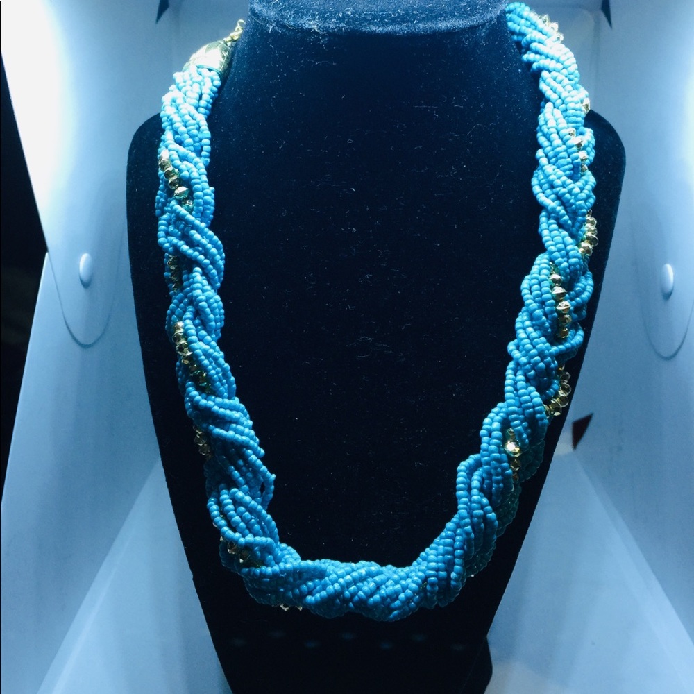Ladies Fashion Beaded and Twisted Necklace - Picture 2 of 3